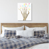 Handvol Boom van Vormen Canvas Afdruk (Insitu (Slaapkamer))