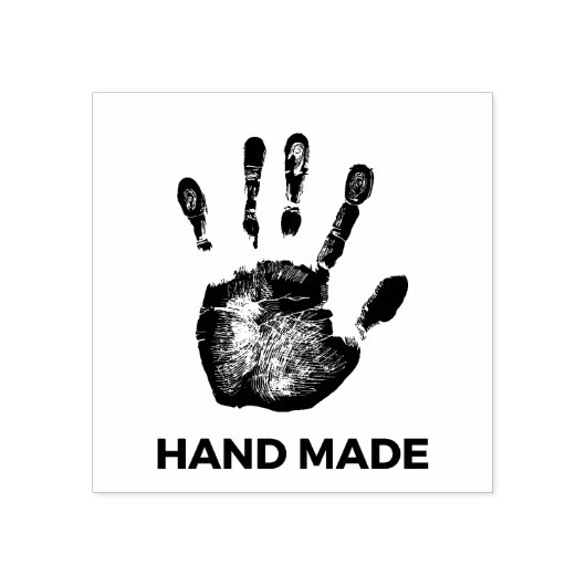 Handvormig rubber stempel - Handafdrukontwerp (Afrduk)