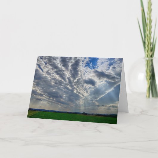 Handvormige zonnestralen kaart (Voorkant)