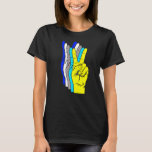 Handvuurbord Hanukkah Cool Chanukah Jewish Holi T-shirt<br><div class="desc">Hand Vredesteken Chanoeka Cool Chanoeka Joodse feestdag</div>