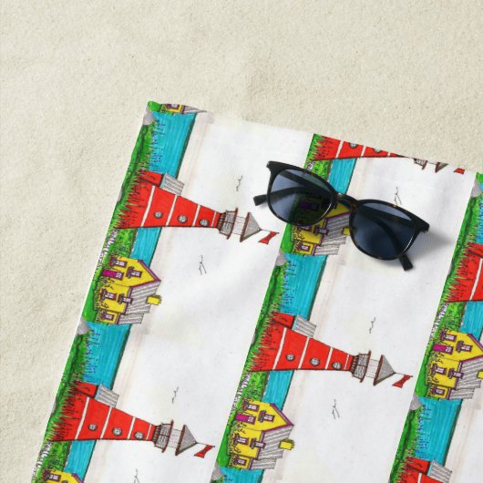 Handvuurtoren met handleiding strandlaken (In situ)