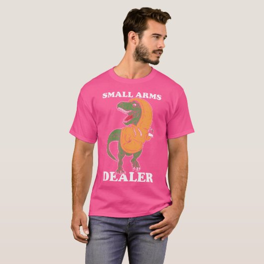 Handvuurwapenhandelaar - T Rex Funny Dinosaur T-shirt (Voorkant volledig)