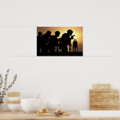 Handvuurwapens met een diameter van 9 mm poster (Keuken)