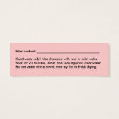 Handwas alleen cadeau label mini visitekaartjes (Achterkant)