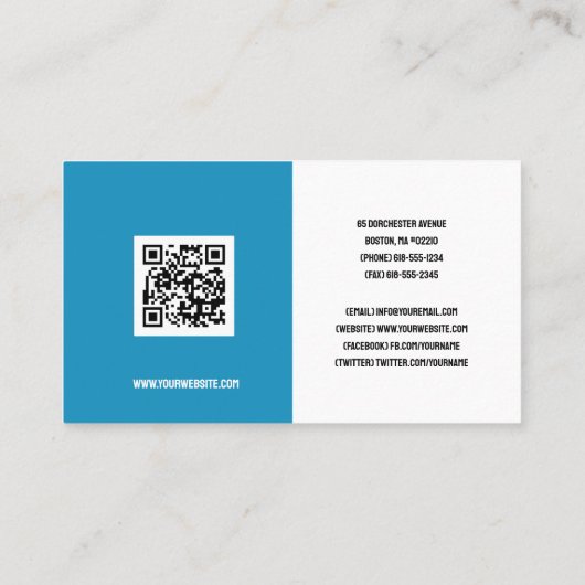 Handwas | Autowas Visitekaartje (Achterkant)