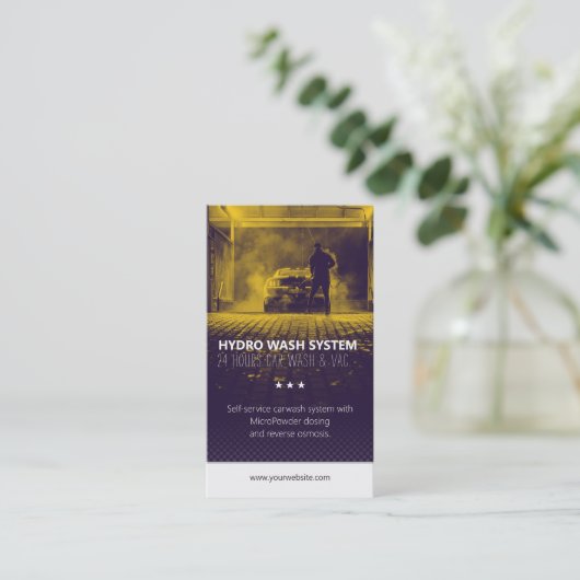 Handwas | Autowas Visitekaartje (Staand voorkant)