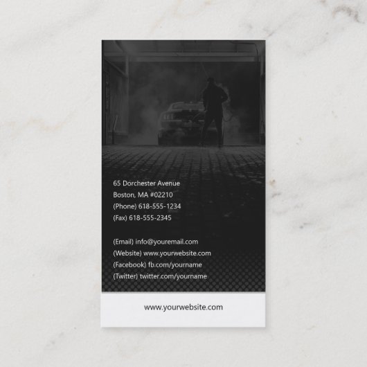 Handwas | Autowas Visitekaartje (Achterkant)