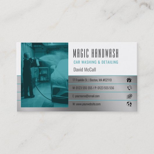 Handwas | Autowas Visitekaartje (Voorkant)