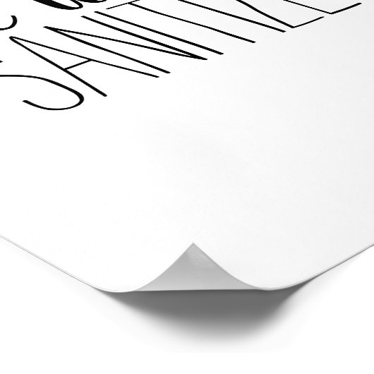 Handwas Wise Sanitize Quote Poster (Hoek)