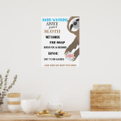 Handwasadvies uit een sleuf voor kinderen poster (Keuken)
