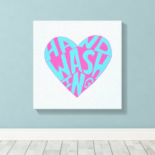 Handwashand Canvas Afdruk (Insitu (Houten vloer))