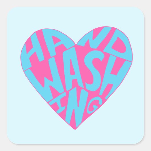 Handwashand Vierkante Sticker (Voorkant)