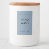 Handwaslabel, elegant, minimaal productetiket voedselcontainer etiket (Voorkant)