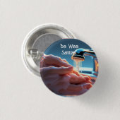 Handwaspen Slaat Levens Op Knopbadge Ronde Button 3,2 Cm (Voorkant /achterkant)