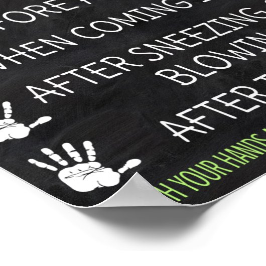 Handwasregenboog Poster (Hoek)