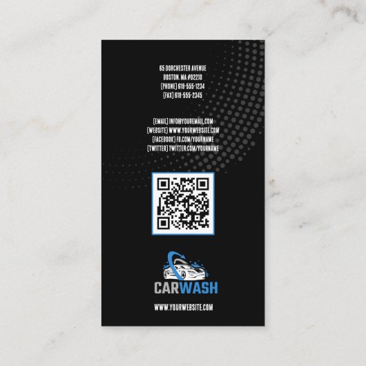 Handwasservices | Autowasserette Visitekaartje (Achterkant)