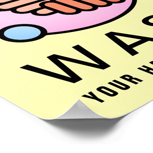 Handwasviruspictogram Poster (Hoek)