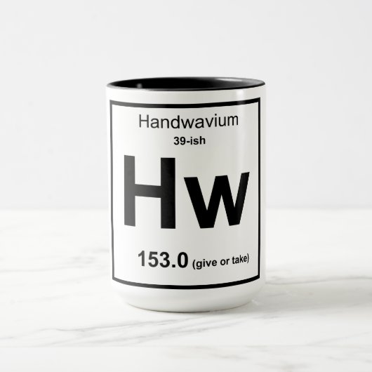 Handwavium-Mok - zwart-wit Mok (Midden)
