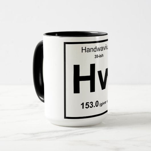 Handwavium-Mok - zwart-wit Mok (Voorkant links)