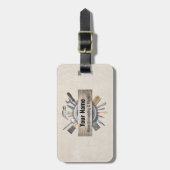 handwerkaandragers met structuur bagagelabel (Voorkant verticaal)