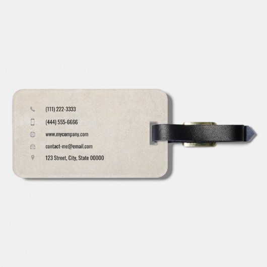 handwerkaandragers met structuur bagagelabel (Achterkant horizontaal)