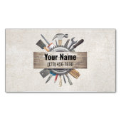  handwerkaandragers met structuur magnetisch visitekaartje (Voorkant)