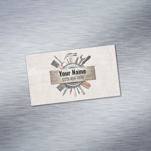  handwerkaandragers met structuur magnetisch visitekaartje (Voorbeeld)