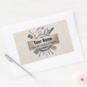 handwerkaandragers met structuur rechthoekige sticker (Envelop)