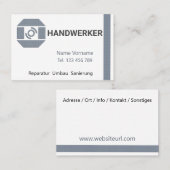Handwerker Visitekaartje (Voorkant / Achterkant)