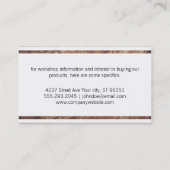 handwerkslieden | Hout Visitekaartje (Achterkant)