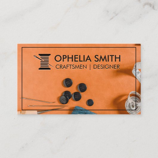 handwerkslieden | Naadstress Werkruimte Draad en n Visitekaartje (Voorkant)