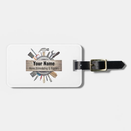  handwerktuigaannemer bagagelabel (Voorkant horizontaal)