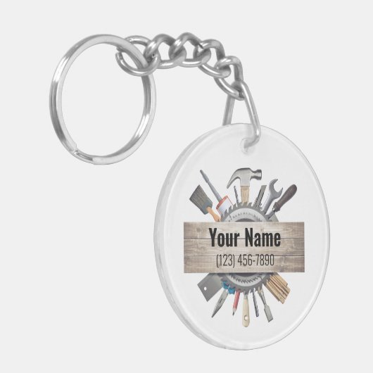 handwerktuigaannemer sleutelhanger (Voorkant Links)