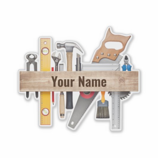  handwerktuigcarpenter sticker (Voorkant)