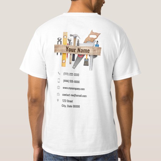  handwerktuigcarpenter t-shirt (Achterkant)