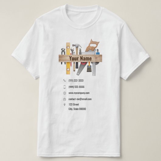  handwerktuigcarpenter t-shirt (Design voorkant)