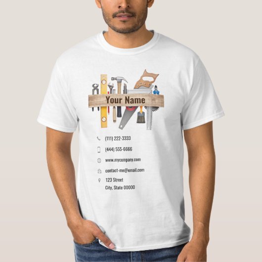  handwerktuigcarpenter t-shirt (Voorkant)