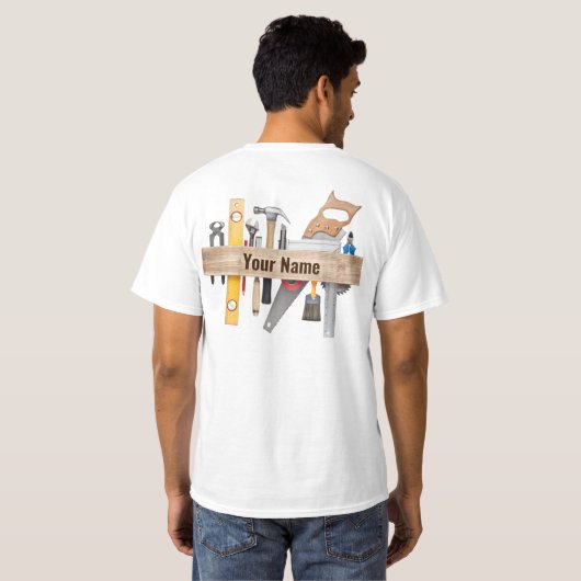  handwerktuigcarpenter t-shirt (Achterkant volledig)