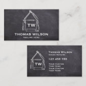  handwerktuigmachine voor bouwwerkzaamheden visitekaartje (Voorkant / Achterkant)