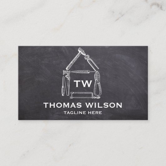  handwerktuigmachine voor bouwwerkzaamheden visitekaartje (Voorkant)