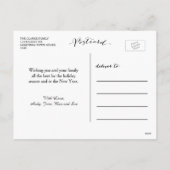 Handwriting Believe | Holiday Photo Postcard Feestdagenkaart (Achterkant)