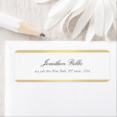 Handwriting Gold White - eenvoudige Sjabloon legan Etiket (Insitu)