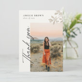 Handwriting Graduation Thank You Card Kaart (Staand voorkant)