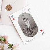 Handwriting Script Casino Vegas Wedding Bedankkaart