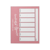 Handwriting Simple Weekly Planner Strawberry Notitieblok (Linkerzijde)