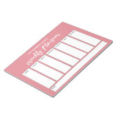 Handwriting Simple Weekly Planner Strawberry Notitieblok (Schuin)