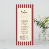 Handwriting Typography Retro Wedding Menu (Staand voorkant)