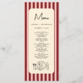 Handwriting Typography Retro Wedding Menu (Voorkant)