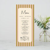Handwriting Typography Retro Wedding Menu (Staand voorkant)
