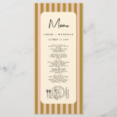 Handwriting Typography Retro Wedding Menu (Voorkant)